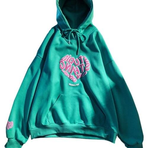 ZuoLunOuBa Spring Autumn Fashion Women Hoody Sweatshirt Thin Long Sleeve Print Embossing Letter Love Heart Harajuku Pullover