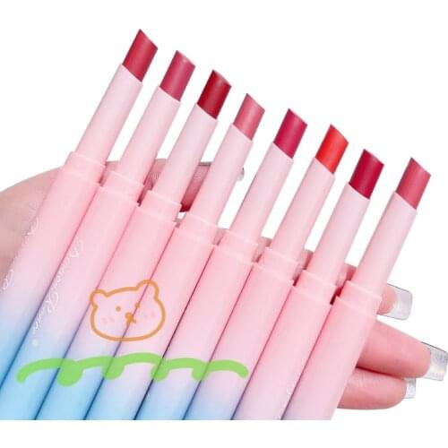 Waterproof Sweatproof Lipstick Matte Lips Makeup for Women Rich Colors Available Lip Gloss Long-lasting Lip Tint Cosmetics TSLM1