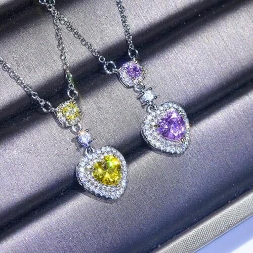 Anillos Yuzuk New Luxury Pink 925 Sterling Silver Engagement Necklaces For Women Lady Anniversary Gift Jewelry Drop Shipping