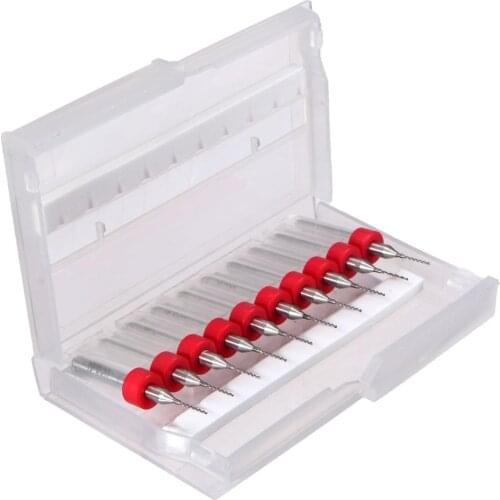 10pcs 0.6mm Tungsten Carbide Mini Micro Drill Bit Tool for Print Circuit Board PCB CNC Drilling Machine Best Price