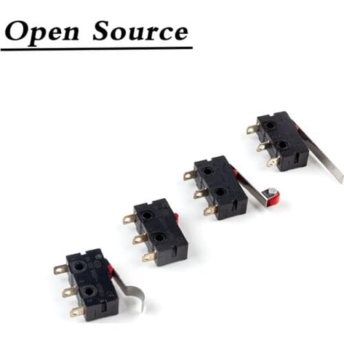 10Pcs Mini Micro Limit Switch NO NC 3 Pins PCB Terminals SPDT 5A 125V 250V 29mm Roller Arc lever Snap Action Push Microswitches