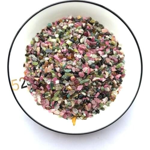 100g Natural Colored Tourmaline Gravel Natural Crystal Degaussing Stone Energy Stone Buddhism Seven Treasures Healing Crystal