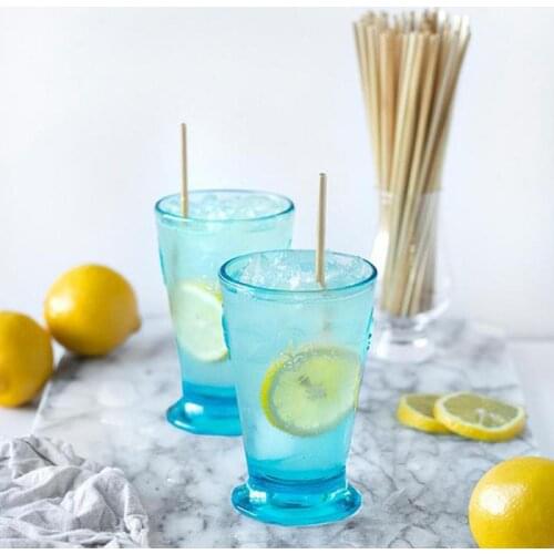 100PCS / Pack 20CM Wheat Straw Environmentally Friendly Straw Bar Kitchen Accessories