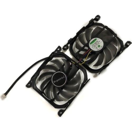 2pcs/set GPU Cooler CF-12915S Graphic Card Fan For ELSA GeForce GTX 1080Ti GTX 1070Ti GTX1080 GTX1070 GTX770 GTX980 Cooling