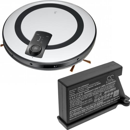 Cameron Sino 3400mAh Battery for LG HomBot VCARPETX,VHOMBOT1,VHOMBOT3,VPARQUET,VR1010GR,VR1012BS,VR1012W,VR1013RG,VR1013WS,VR591