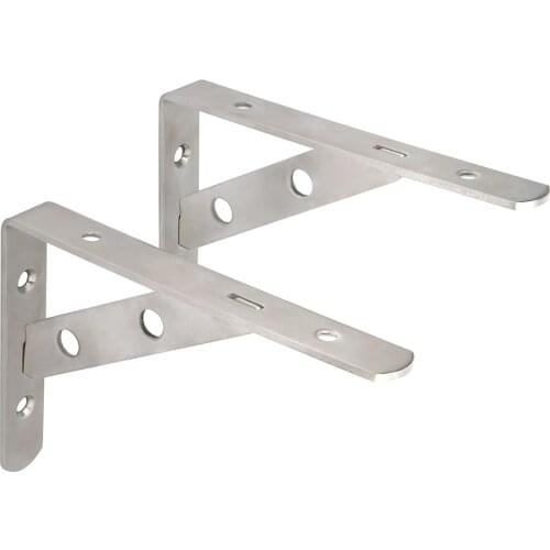 Alise Stainless Steel Shelf Brackets Floating Shelves Corner Heavy Duty Brackets Support 6''、8‘’、10‘’、12‘’、14‘’、16‘’、18‘’,A Pair
