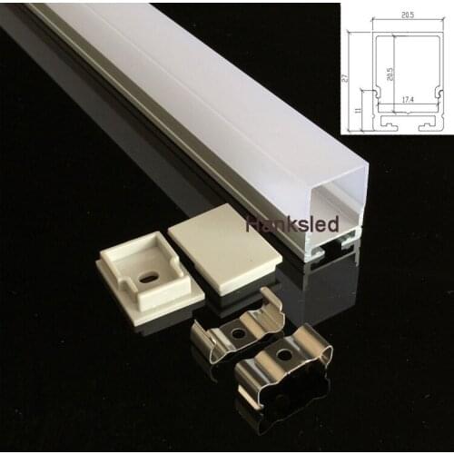 Hanks 20*27mm led channel aluminum profile for double led strip light with Three-sided illumination