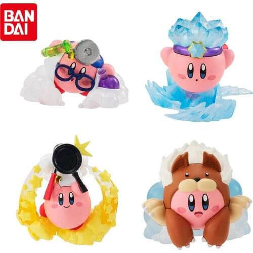 Bandai Genuine Gashapon Toys Anime Kirby Copy Ability Cute Mini Doll Series Action Figure Collection Model Kirby Kids Gifts