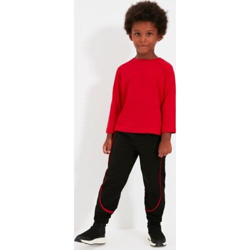 Trendyol Fronting Line Detailed Male Child Knitted Slim Sweatpants TKDAW22EA0229