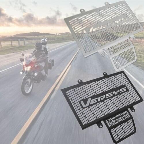 Black Motorcycle Radiator Guard Protector Grille Grill Cover For Kawasaki Versys- X300 X250 Versys300 Versys250 Versys