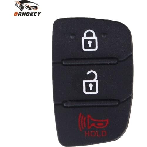 Dandkey 50PCS/LOT 3 Buttons Car Remote Key Shell Fob Case Rubber Pad Key Button Fit For Hyundai IX45 IX35 Santa Fe