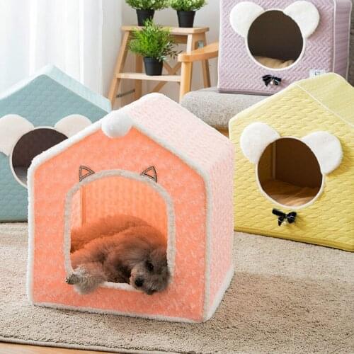 Indoor Dog Cat House Detachable Houne Winter Comfortable Puppy Bed Kennel High Quality Nest Cama Para Cachorro House for Cats