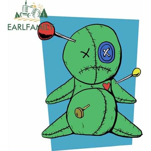 EARLFAMILY 13cm x 9.8cm for Voodoo Doll Refrigerator Car Stickers Windows Decal Air Conditioner Silhouette Car Styling Graphics