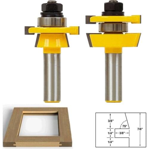 1/2" Shank Wardrobe Door Frame Router Bit Set Woodwork Cutter Tools