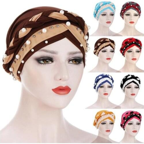 Head Scarf for Muslim Women Solid Cotton Turban Bonnet Hijab Caps White Pearl Inner Hijabs Femme Musulman Arab Wrap Turbantes