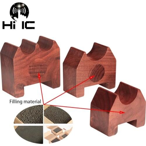 HiFi Audio Walnut Crystal Filling Wire Bracket Line Support Speaker Cable Stand Holder Trestle Isolation Shock Absorber Foot Pad
