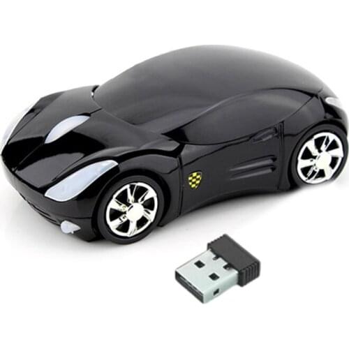 LX9B Gaming Mouse Wireless Computer Parts Electronic Sports Game Mice Colorful Car Shaped Design for Playing Games 2.4G