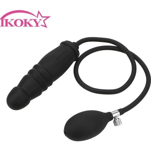 IKOKY Expandable Butt Plug Anal Massage Inflatable Anal Dildo Plug Sex Toys for Women Men With Pump Adult Products Anal Dilator