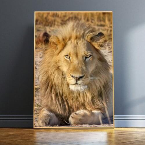 Lion Pictures On Wall Loft African Animal Canvas Painting for Home Design Nordic Modern Home Decor Frameless Prints and Poster