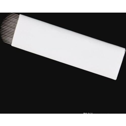 100pcs Curved 21 Needles Microblading for Eyebrown Permanent Makeup Diameter 0.25mm Micro blades U-Shape Tattoo Needles