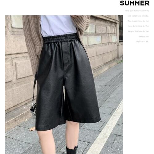 KUCLUT Women's Leather Shorts