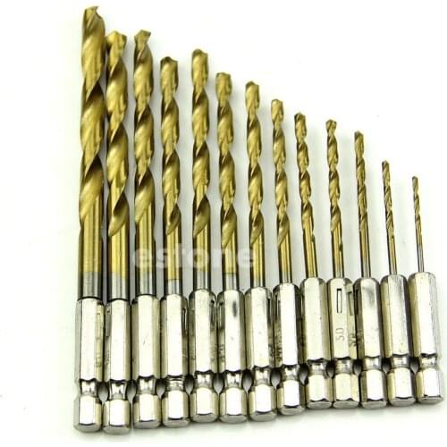 New 13pc Hex Shank Quick change Cobalt Drill Bit Set Multi BitsFreeshipping
