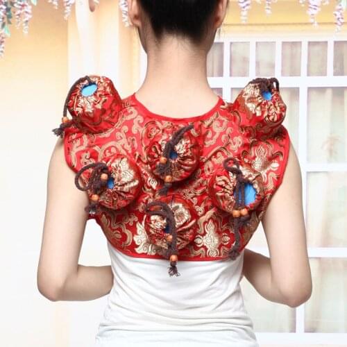 Shoulder moxibustion coat portable warm moxibustion massage device copper/steel moxibustion box with 54pcs moxa