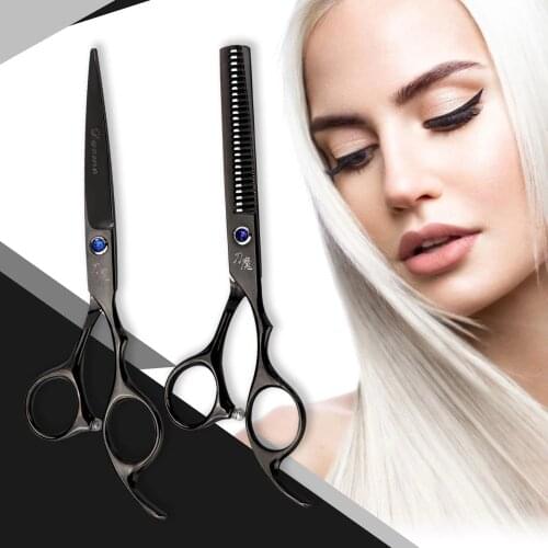 FnLune Professional 6.0 Inch Hairdressing Scissors Hairdressing Scissors Thin Shear Flat Shears Hairdressing Salon Hairstylist