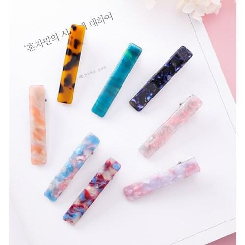 Simple Geometric Acrylic Barrette Hair Clips for Women Girls Hairpins Fashion Party Headpiece Hairclip Hair Jewelry Accessories