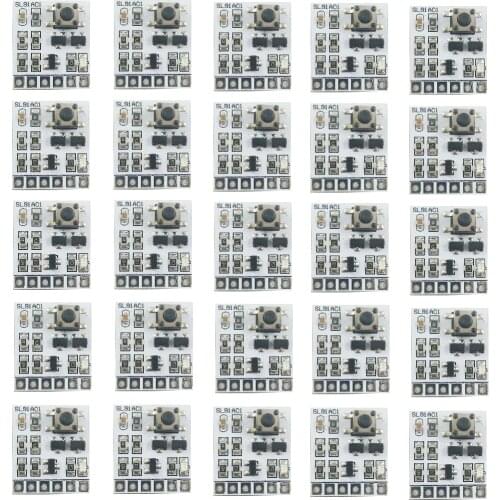 25PCS DC 2-18V 2A Self-locking electronic switch Bistable Board Button trigger Key for LED Relay Solenoid valve