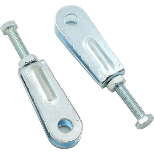 2 Piece ATV Parts Chain Puller Adjuster Silver For Yamaha Banshee YFZ350 Warrior Blaster 200 Raptor 350