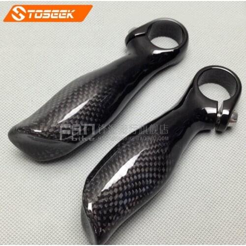 Ultra-light carbon fiber end bar road mountain bike handlebar ends Handlebar Barend Bar Ends Fixed Gear Bicycle Parts