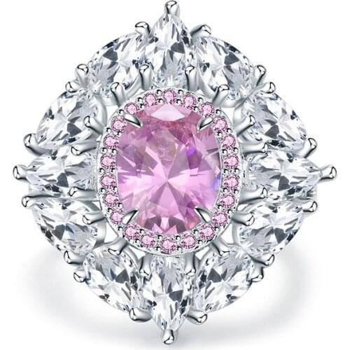 Wedding Rings For Women Square Simulated Zircon Bague Bijoux Femme Engagement Ring Bridal Luxury Jewelry Dropshipping Wholesale