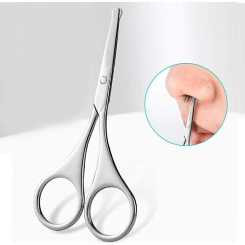 Stainless Steel Round Head Beauty Eyebrow Trimmer Nose Hair Trimmer Ergonomics Lightweight Eyebrow Trimmer