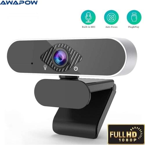 1080P HD Picture Quality Webcam With Microphone 360° Rotating Computer PC Webcam For Real-time Conference Call Business Work