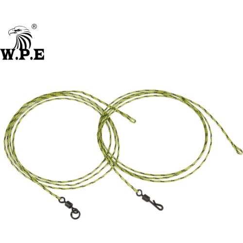 W.P.E 1pack/3pcs Carp Fishing Lead Core Swivel Rings Quick Change 35LB/45LB Hair Rig Braided Lead Core Carp Fishing Leader Line