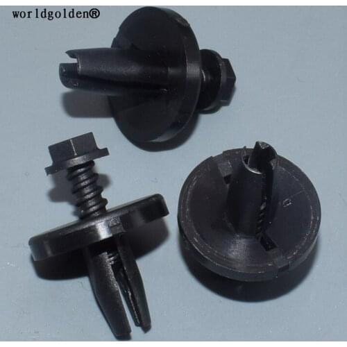 Worldgolden 100pcs plastic clip Under Hood Retainer for Ford N802737-S,Tempo & Topaz