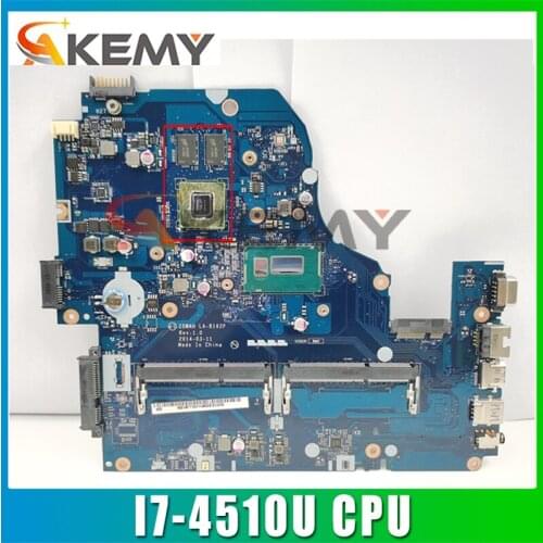 Z5WAH LA-B162P NBMLC11005 NB. I7-4510U E1-572 E1-572G MLC11.005 For ACER ASPIRE laptop motherboard 840 M Mainboard