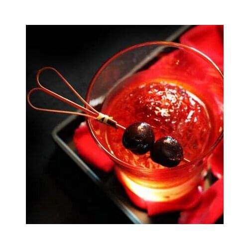 10/12/15cm Bamboo Scissors Shape Cocktail Sticks Pick Martini Fruit Fork Party Dessert Salad Stick Cocktail Skewer