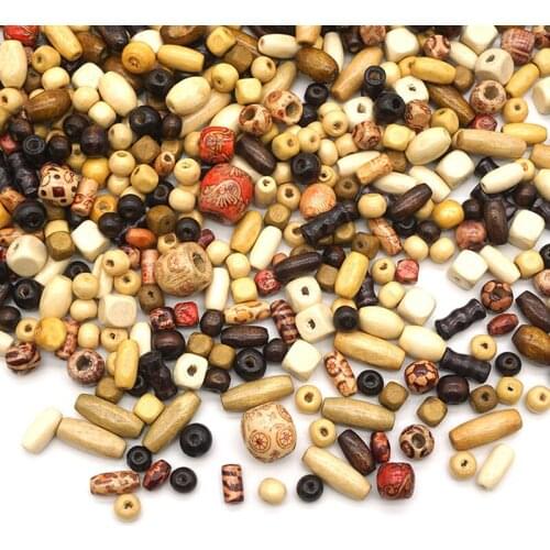 1000pcs/lot New Mix Wood Beads DIY Fashion Jewelry Making Accessories Mica color Wooden Beads wholesale