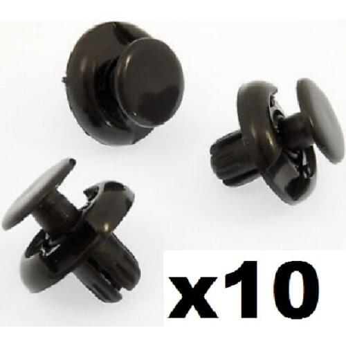 10x For Mitsubishi Plastic Rivet Trim Clips for Bumpers Splashguards Wheelarch Liner