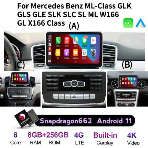 Android Car Multimedia Player GPS Radio For Mercedes Benz ML-Class GLK GLS GLE SLK SLC SL ML W166 GL X166 Class 2012- 2018 8Core