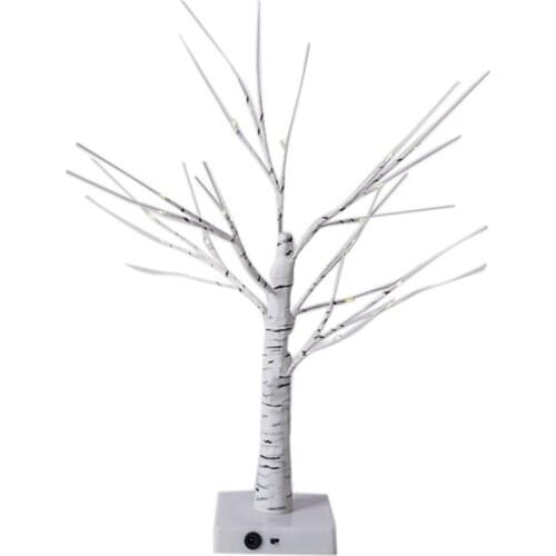 Birch Decorative Light Tree 24 Warm White LED Star Batteries USB Operated Timer Tabletop Decoration Party Indoor Decor