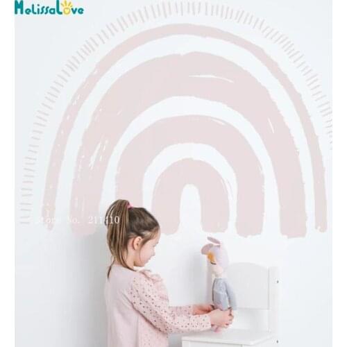 Large Boho Rainbow Wall Decal Kids Girls Room Decor New Art Murals Removable Unique Birthday Gift YT5911
