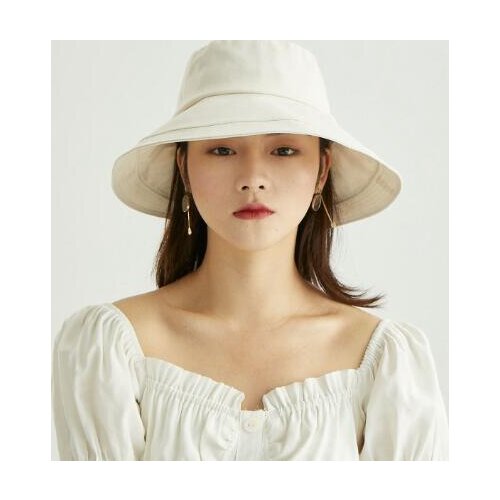Korean Design Summer Sun Hats for Women Cotton Linen Bucket Hat Fisherman Hats UPF 50+ UV Protection Cap