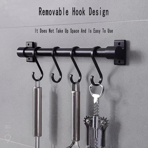 Ewin Space Aluminum Kitchen Removable Hooks Hanger Organizer Free Punch Hook Wall Hangers Hooks Bathroom Accessories