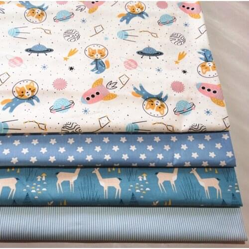 By Meter 100% Baby Cotton twill fabric Printed Cotton Cloth for DIY bedding cloth Sewing patchwork quilting fabrics