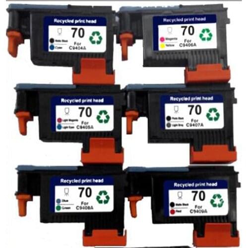 JIANYINGCHEN (6 pieces/lot) HOT! remanufactured color print head for HPS 70 use for HPSDesign jet Z2100/Z3100/B8850/B9180/3200