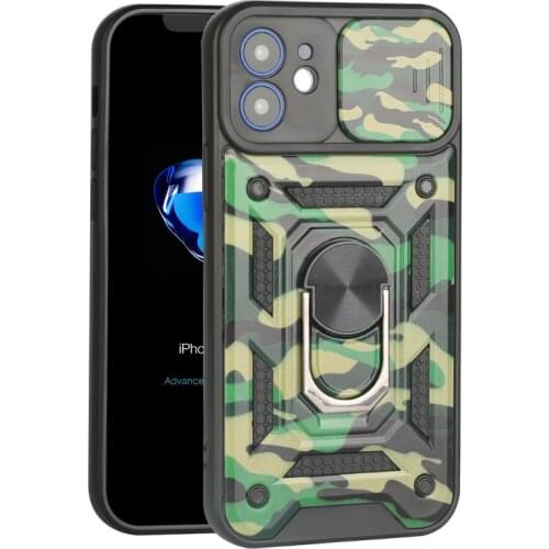 Camouflage Armor Shockproof Phone Case for iPhone 11 Pro Max Car Holder Ring Case For iPhone 12 Pro Camera Lens Protect Cover