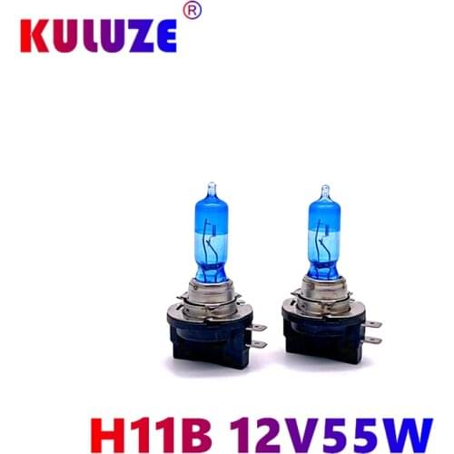 KULUZE Cool Blue H11B 12V Halogen bulb Super Whit H7 H4 H8 H9 H11 9005 9006 fog lamp bulb 55W 5500k HB3 HB4 9012 Car Headlamp